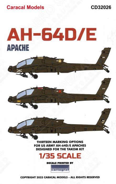 CD32026 AH-64D/E Apache U.S. Army