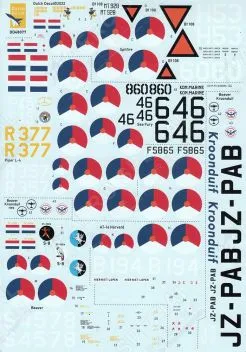 DD48077 Beaver, Bf 108, Harvard, Piper L-4, Sea Fury & Spitfire Royal Netherlands Air Force & Navy