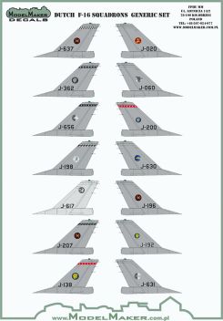 MOD48164 F-16 Fighting Falcon Squadron Badges Royal Netherlands Air Force