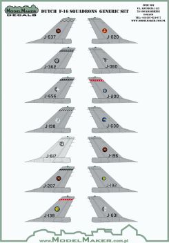 MOD48164 F-16 Fighting Falcon Staffelzeichen niederländische Luftwaffe