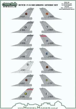 MOD72164 F-16 Fighting Falcon Staffelzeichen niederländische Luftwaffe