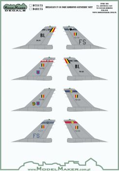 MOD72175 F-16 Fighting Falcon Squadron Badges Belgian Air Force