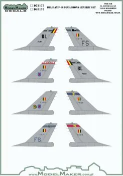 MOD72175 F-16 Fighting Falcon Squadron Badges Belgian Air Force