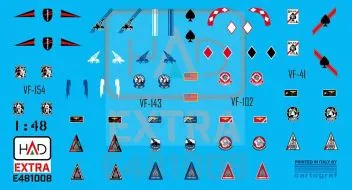 HUNE481008 F-14 Tomcat Pilot Helmet and Dress Sewing Markings