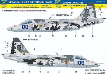 HUN72264 Su-25M1 Frogfoot-A Digital Camouflage Ukrainian Air Force Design 1