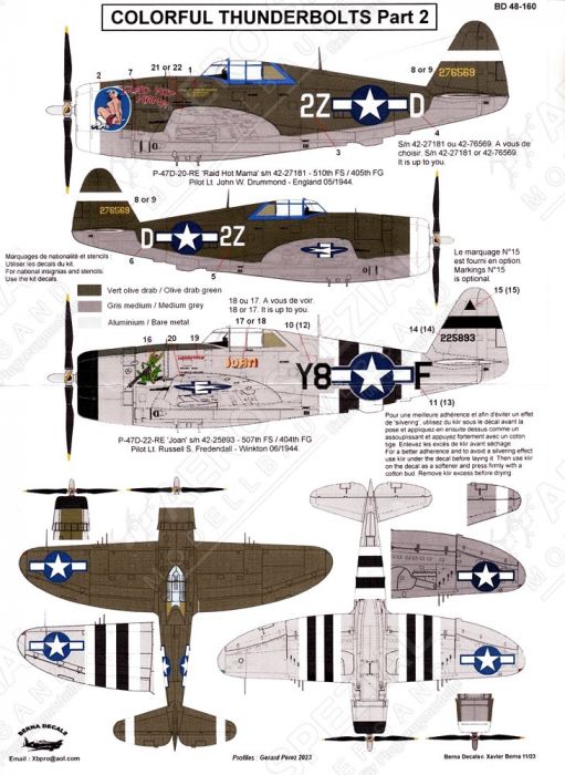 BD48160 P-47D Thunderbolt Raid Hot Mama & Joan