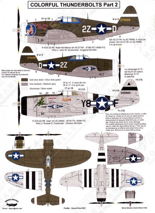 BD32084 P-47D Thunderbolt Raid Hot Mama & Joan