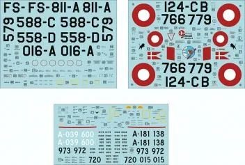 LN32-D14 F-84E/G Thunderjet dänische Luftwaffe frühe/späte Periode