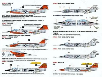 CD72155 F-104 Starfighter Test & Drone Zippers