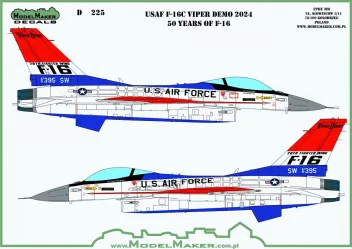 MOD32225 F-16C Block 50 Fighting Falcon Viper Demo Team 2024