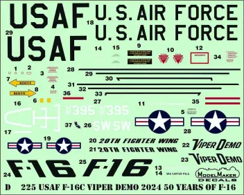 MOD48225 F-16C Block 50 Fighting Falcon Viper Demo-Team 2024