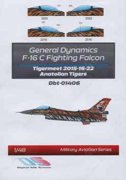 BBT48406 F-16C Block 40 Fighting Falcon NATO Tiger Meet 2015/2016/2022