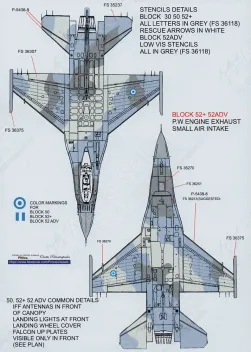 PRO322401 F-16C/D Fighting Falcon High Visibility Stencils
