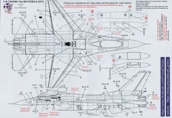 PRO322401 F-16C/D Fighting Falcon High Visibility Stencils