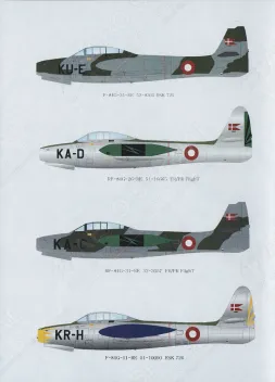 LN48-D22 F-84 Thunderjet dänische Luftwaffe mittlere Periode
