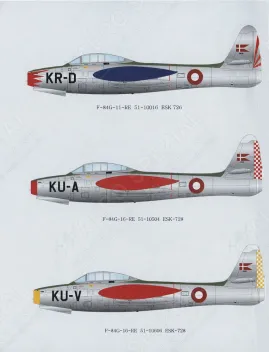 LN48-D22 F-84 Thunderjet dänische Luftwaffe mittlere Periode