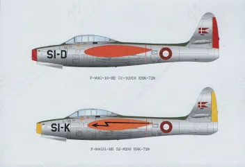 LN72-D22 F-84G Thunderjet Royal Danish Air Force Middle Period