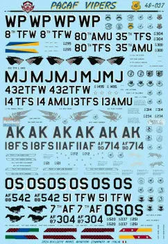 BMA48037 F-16 Fighting Falcon Pacific Air Forces (PACAF)