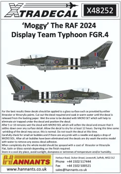 XD48252 Eurofighter Typhoon FGR.4 Moggy RAF Display Team 2024