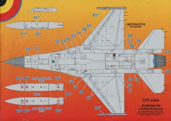 DCD4879 F-16A Block 20 MLU Fighting Falcon belgische Luftwaffe Staffeljubiläen