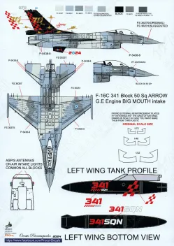 PRO722407 F-16C Block 50 Fighting Falcon 70 Jahre 341 Mira