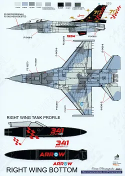 PRO722407 F-16C Block 50 Fighting Falcon 70 Jahre 341 Mira