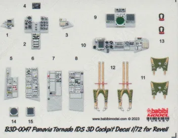 B3D72047 Tornado IDS 3D-gedruckte Cockpitdetails