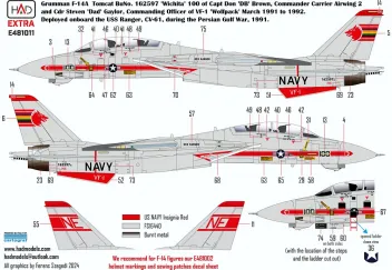 HUNE481011 F-14A Tomcat VF-1 Wolfpack