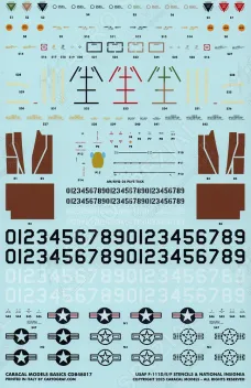CDB48017 F-111D/E/F Aardvark Stencils und Nationalitätskennzeichen