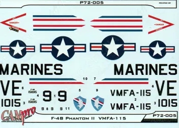 CPS72005D F-4B Phantom II VMFA-115 Silver Eagles