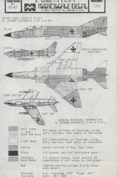 MS72087 Fiat G.91R/3 & RF-4E Phantom II Bundesluftwaffe