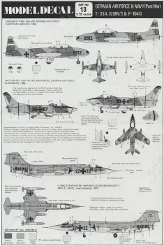 MDC013 F-104, Fiat G.91 & T-33