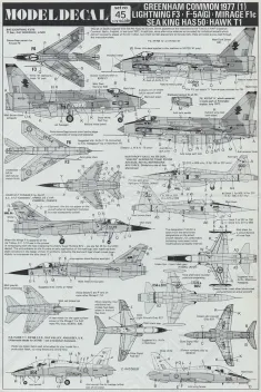 MDC045 F-5A, Hawk, Lightning, Mirage F1 & Sea King