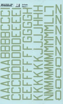 XD32023 Royal Air Force WK II Code-Buchstaben und -Ziffern in Sky 24“