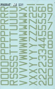 XD32023 Royal Air Force WK II Code-Buchstaben und -Ziffern in Sky 24“