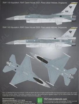 SCN7225 F-16C/D Fighting Falcon Republic of Singapore Air Force Teil 2