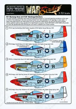 KW172011 P-51B/C/D Mustang Nose Art Markings