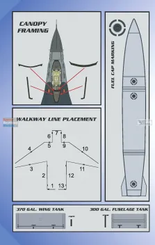 BMA48048 F-16 Fighting Falcon Stencils (frühe Version)