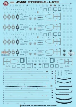 BMA48049 F-16 Fighting Falcon Stencils (späte Version)