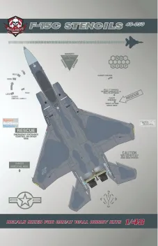 BMA48050 F-15C Eagle Stencils