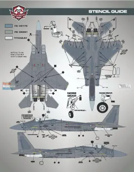BMA48050 F-15C Eagle Stencils