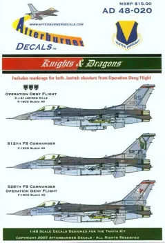 ABD48020 F-16 Fighting Falcon 86th TFW Knights & Dragons