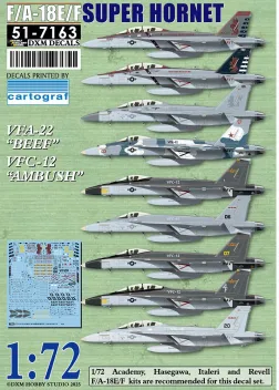 DXM72062 F/A-18E/F Super Hornet VFA-22 & VFC-12