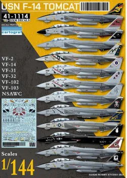 DXM14015 F-14A/B/D Tomcat VF-2, VF-14, VF-31, VF-32, VF-102, VF-103 & NSAWC