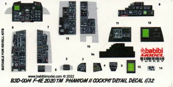 B3D32014 F-4E Terminator 2020 3D-printed Cockpit Details