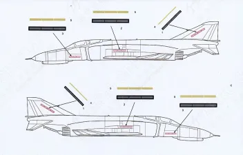 B3D32052 F-4 Phantom II 3D-gedruckte Formationslichter