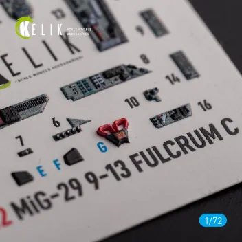 K72142 MiG-29C Fulcrum-C (9-13) 3D-gedruckte Cockpitdetails