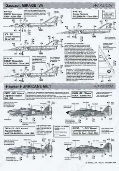 MA72056 Hunter, Hurricane & Mirage