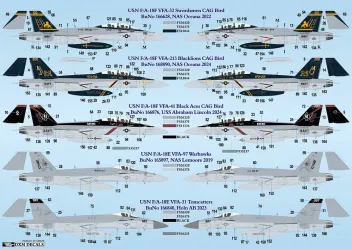 DXM72068 F/A-18E/F Super Hornet VFA-31, VFA-32, VFA-41, VFA-97 & VFA-213