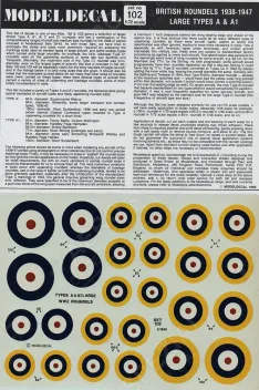 MDC102 Britische Kokarden 1938 - 1947 Typen A und A1